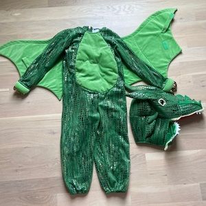 Pottery Barn Kids Green Dragon Halloween Costume, Size 4-6